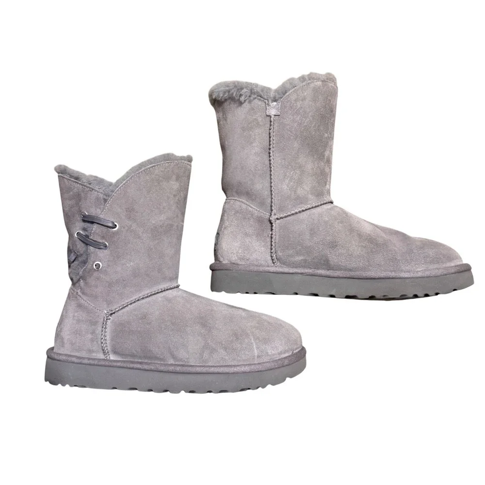 UGG Australia Constantine Charcoal Suede Lace Up Boots Size 9‎